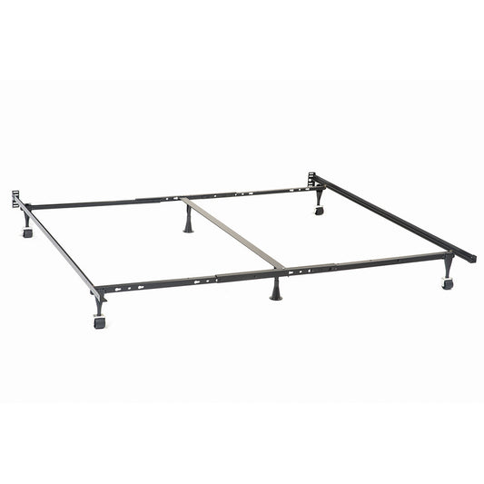 Deverton - Queen / Eastern King / California King Bed Frame With Center Support And Adjustable Design - Black