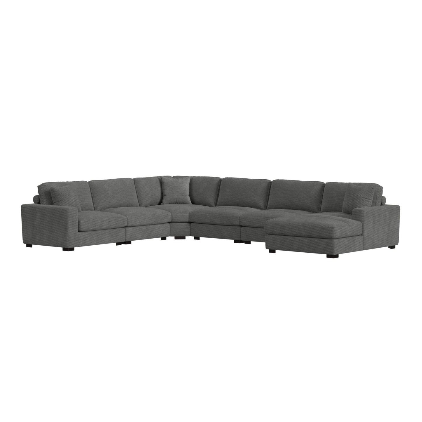 Arizona - Modular Armless Chair - Steno Charcoal