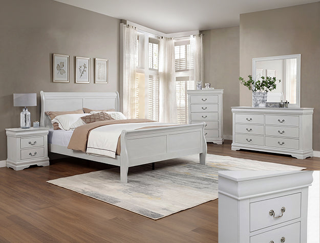 Louis Philip Greige Bedroom Group