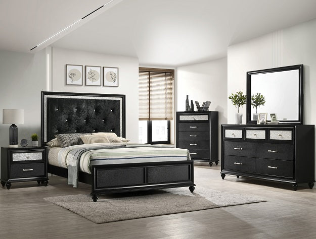 Lila Black Bedroom Group