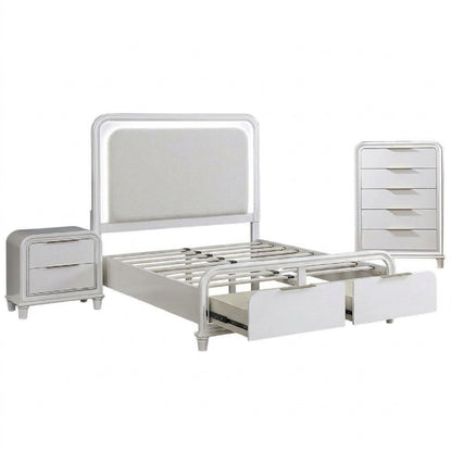 Bedroom Sets With LED Lights And Panel Headboard