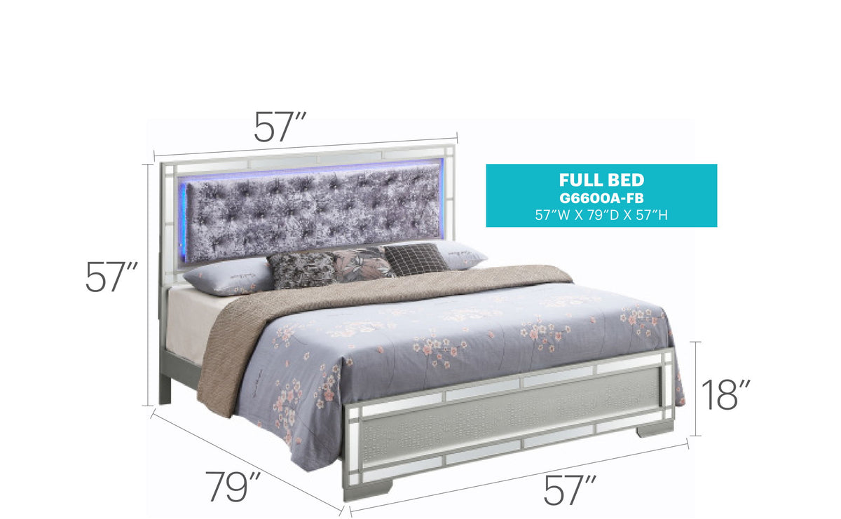 Madison - Upholstered Bed With LED