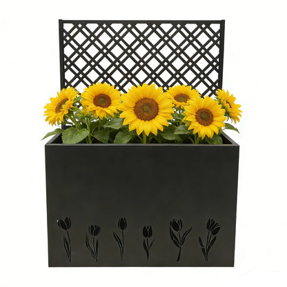 Tall Planter Raised Garden Bed With Trellis
