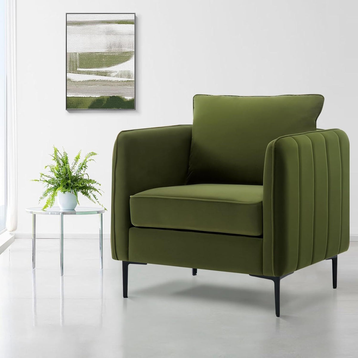 Accent Chair With Pillow For Living Room
