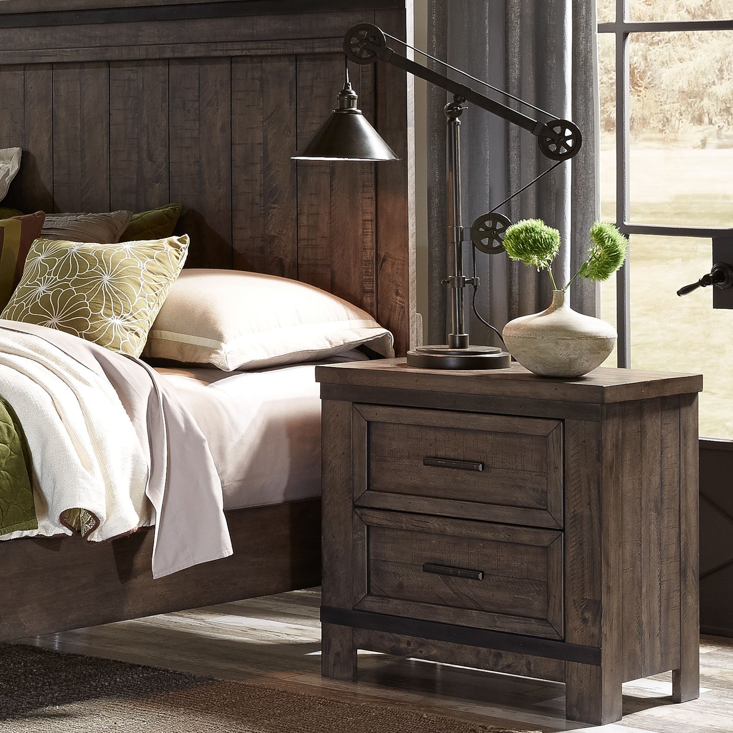 Thornwood Hills - Nightstand - Rock Beaten Brown
