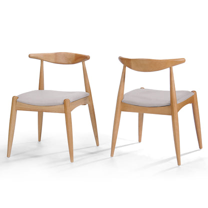 Elegant Dining Chairs With Ergonomic Backrest & Comfort Cushions (Set of 2)