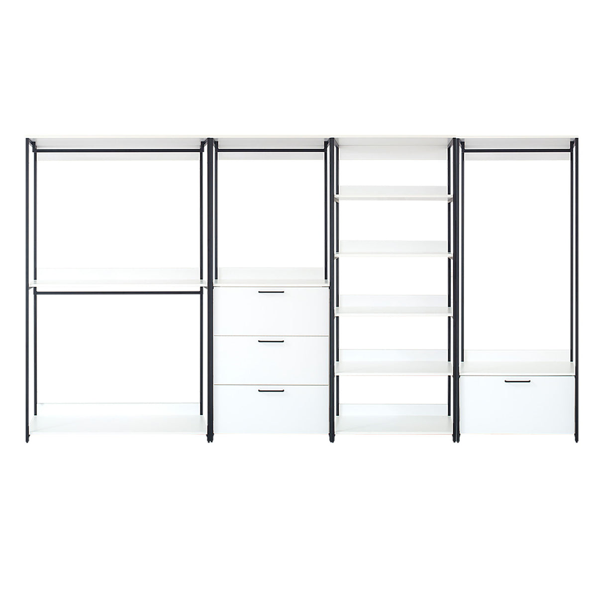 Fiona - Freestanding, Walk-In Closet System - White - Wood