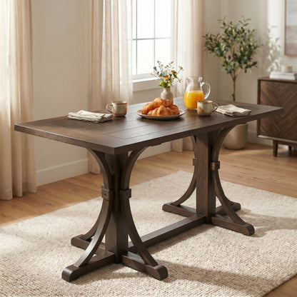 Dining Table With Trestle Base