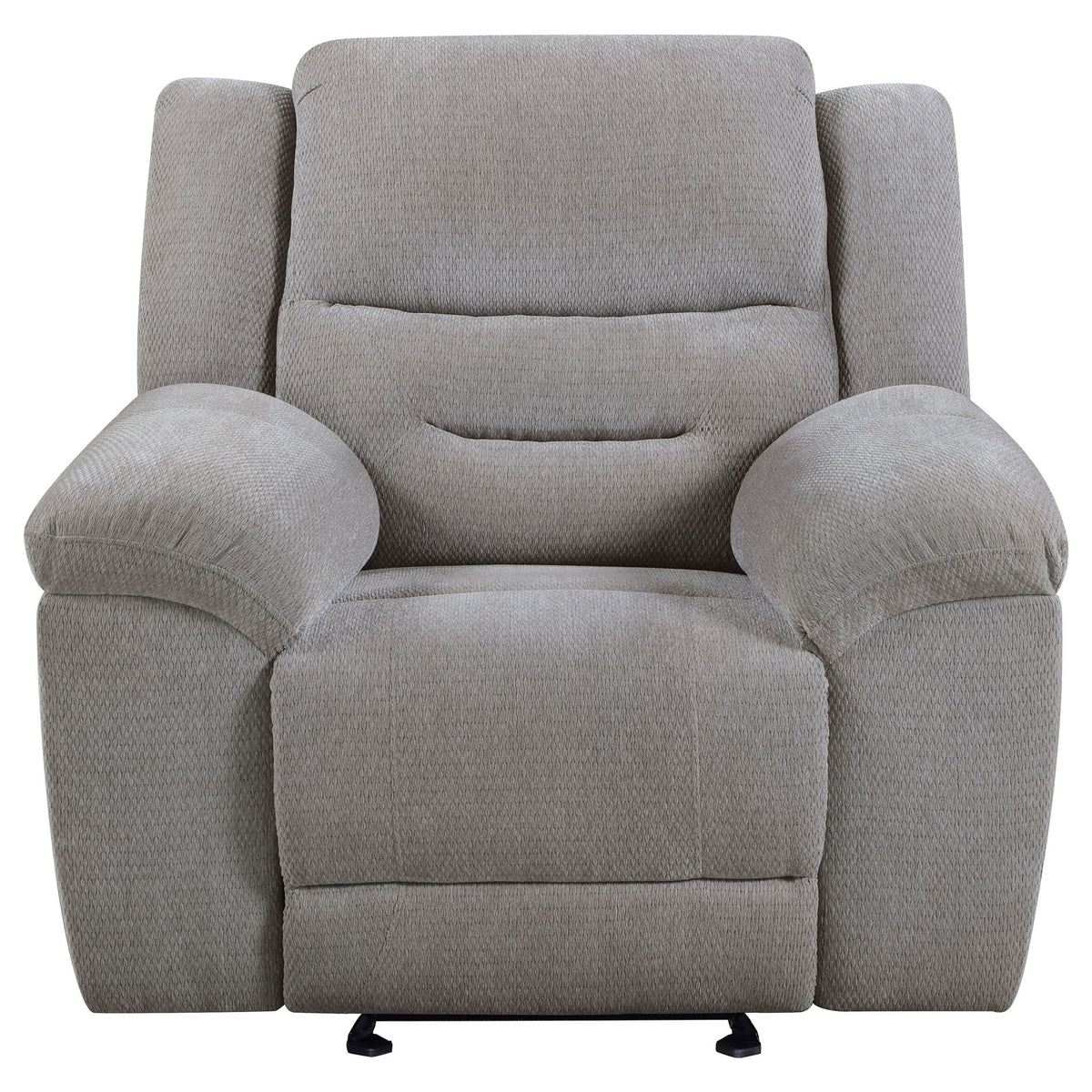 Sebring - Upholstered Glider Recliner Chair With Manual Recline And Smooth Gliding Motion - Gray