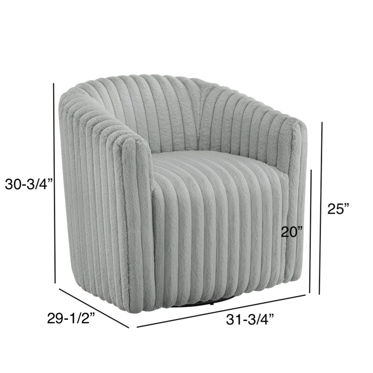 Alexa - Barrel Swivel Chair - Gray