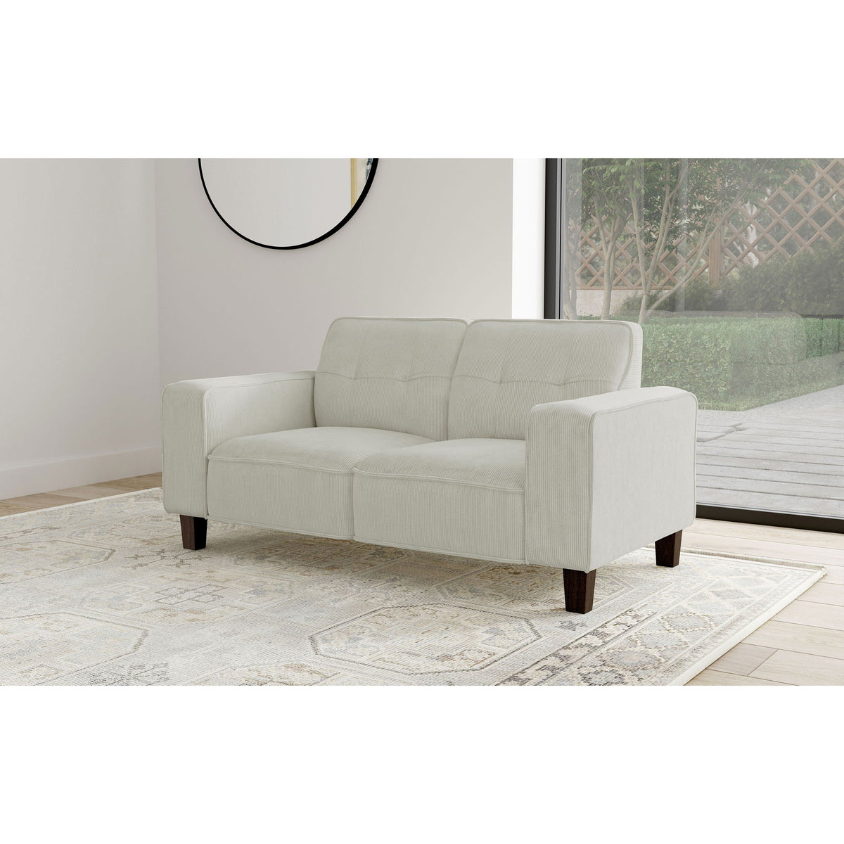 Xana - Track Arm Tufted Loveseat - Greige