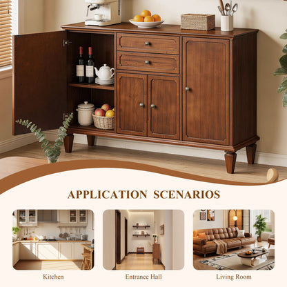 Sideboard Buffet Cabinet With 4 Doors And 2 Drawers, Console For Kitchen