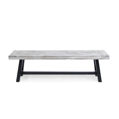 Tranquilizer - Outdoor Acacia Wood Bench With Slat Panel Design