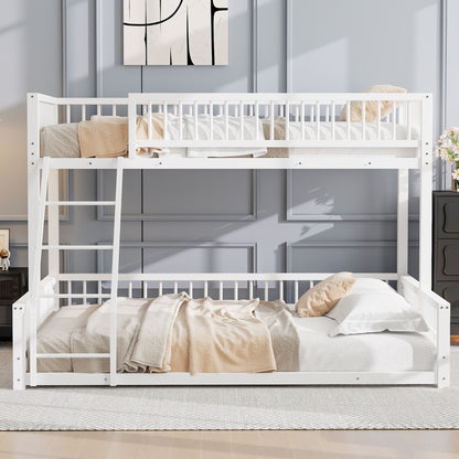 Bunk Bed With Ladder And Safety Guardrails