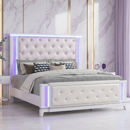 Opium - King Size Tufted Bed - White