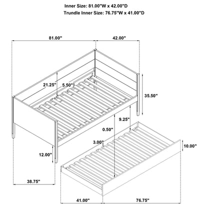 Stewart - Twin Daybed With Trundle - Natural