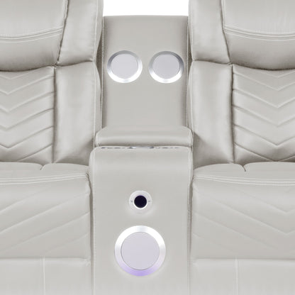 Challenger - LED Power Recliner Loveseat
