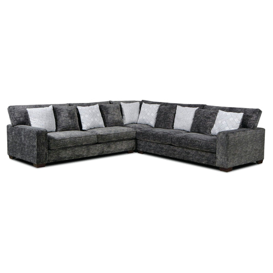 Tully - LHF Sofa With 4 Pillows - Galactic Charcoal