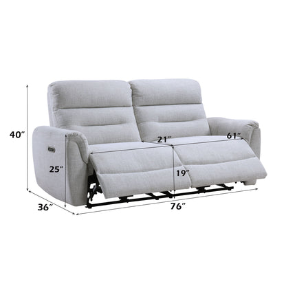 Eastre - Power Motion Sofa With USB Port - Gray