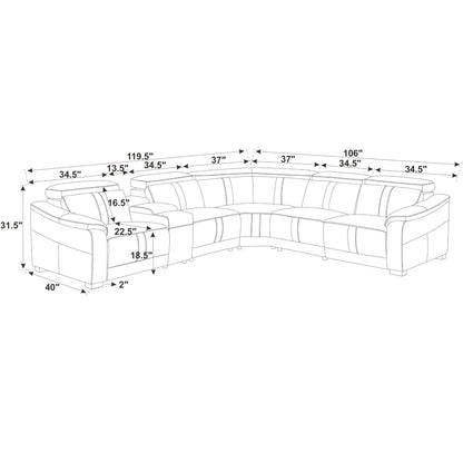 Modular Sectional & Recliner Seat And Adjustable Headrest