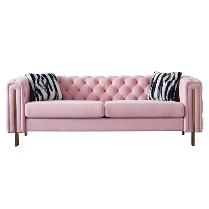 Chesterfield - Modern Tufted Living Room Sofa, 84.25''W Couch