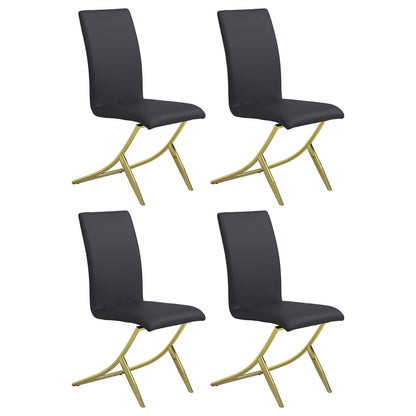 Dining Chairs (Set of 2) - Black / Gold