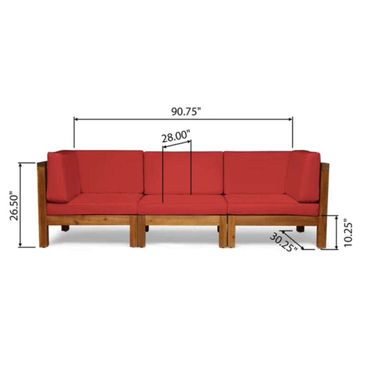 Oana - 3 Piece Sofa Set With Water Resistant Cushions