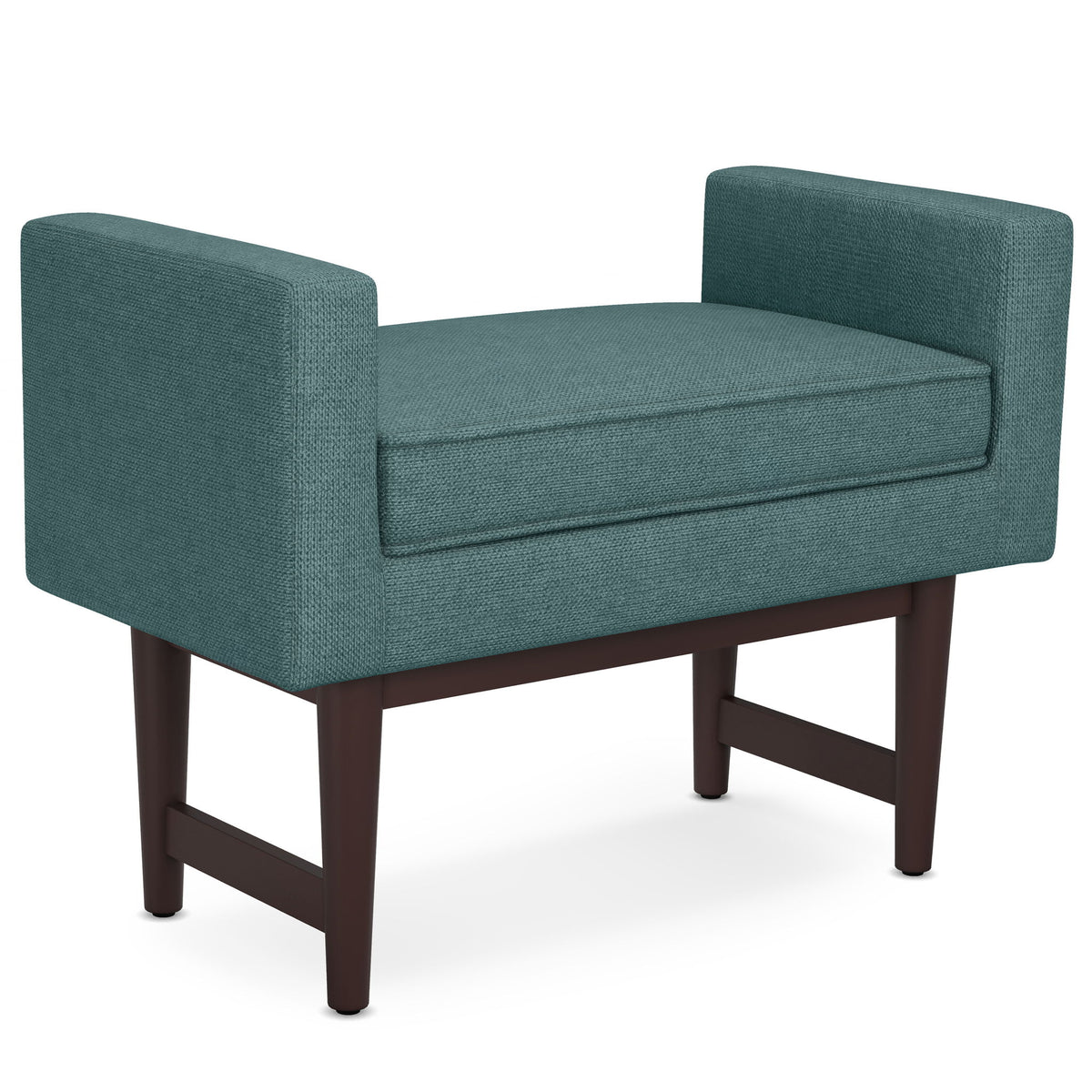 Scott - Small Ottoman Bench - Smoky Teal