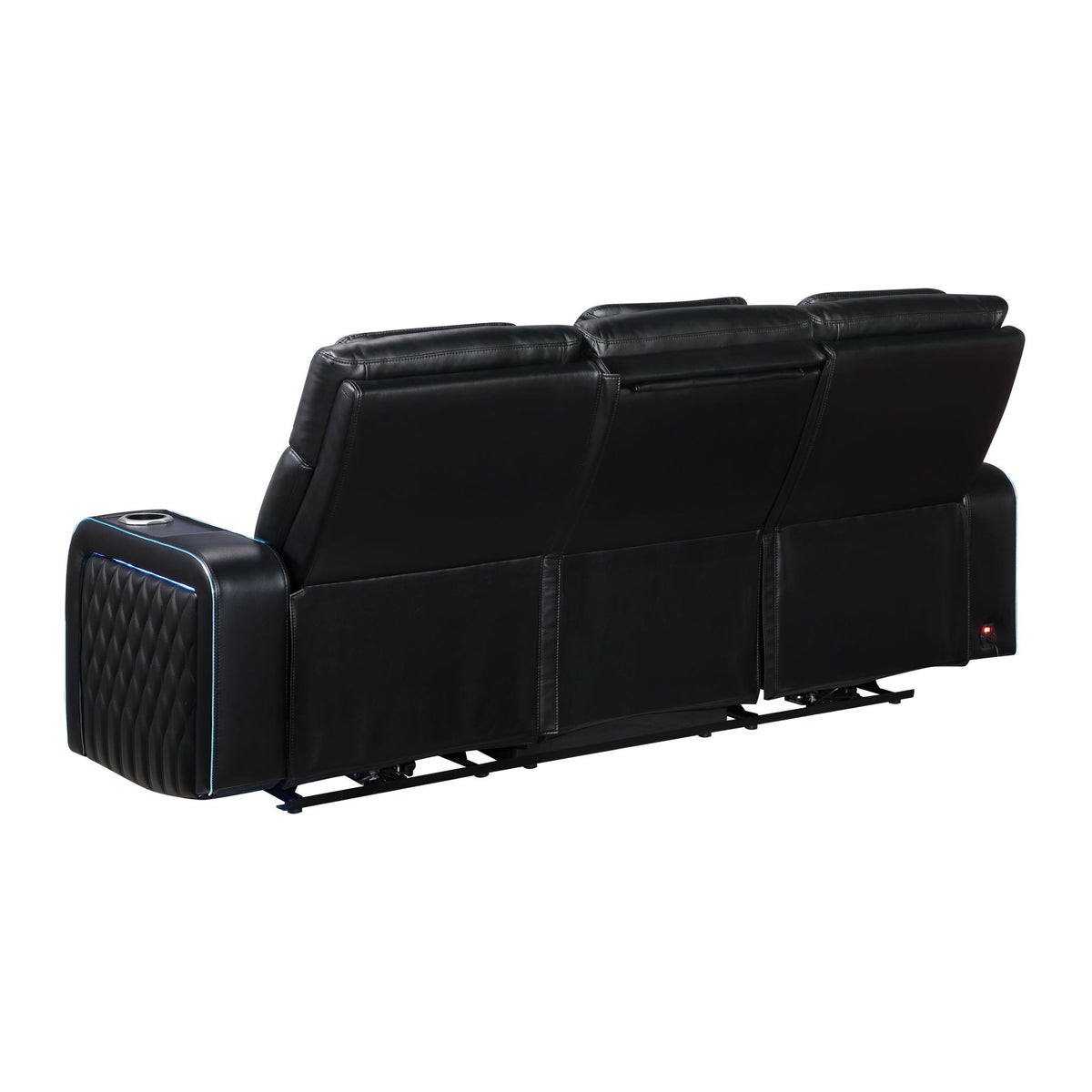 Electra - Power Reclining Sofa With Power Headrests, Drop Down Table, Reading Light, Massage, LED Lighting And USB Control
