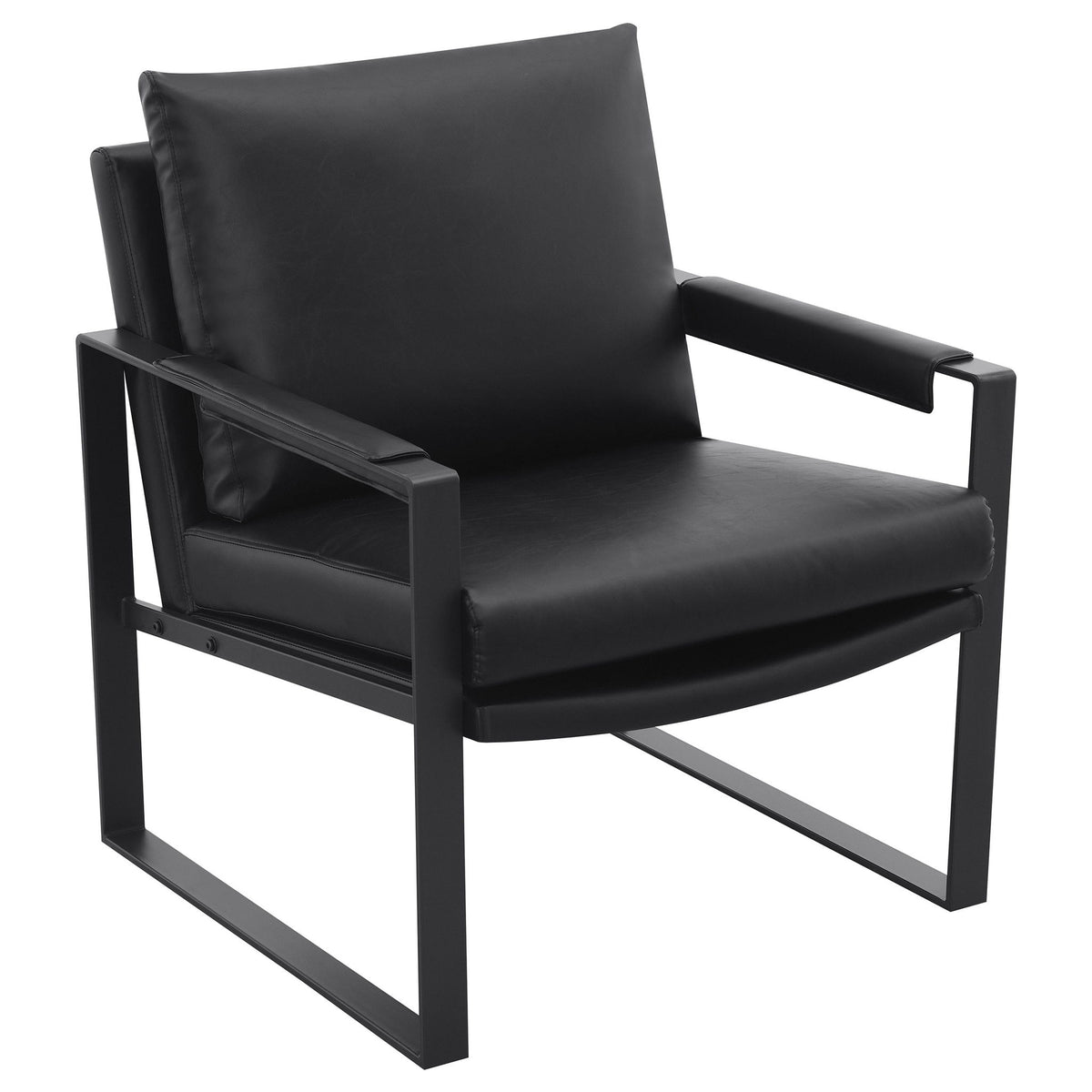 Goldbriar - Upholstered Track Arm Accent Chair - Black