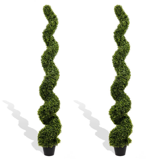Artificial Outdoor UV Resistant Plastic Boxwood Topiary Spiral Tree