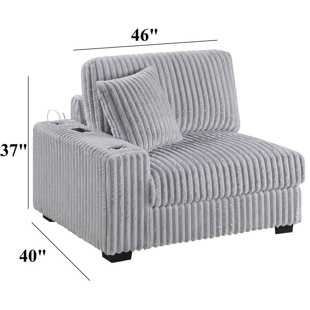 Chair With USB Cup Holder Armrest