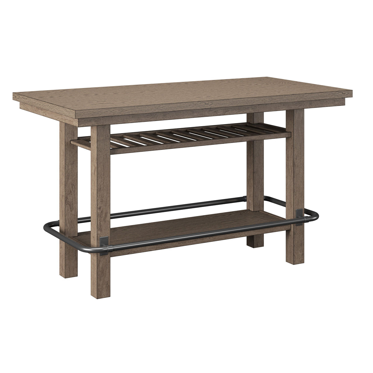 Bar Height Storage Table With Construction - Brown