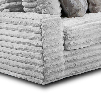 Serene - Sectional RHF Sofa With 3 Pillows - Hush Moonstruck