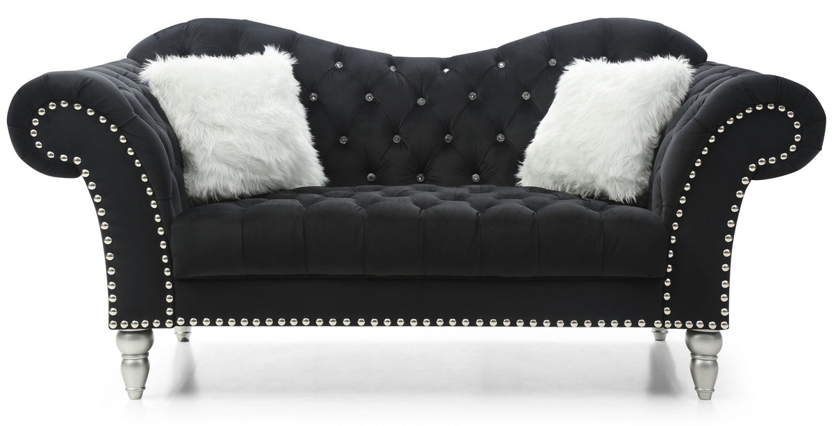 Elegant Round Arm Loveseat