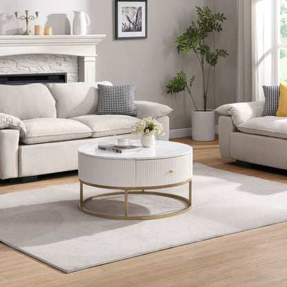 Modern Round Table With Drawers
