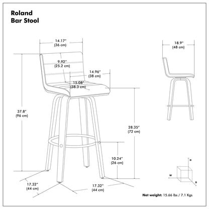 Roland - Upholstered Swivel Counter Height Stool