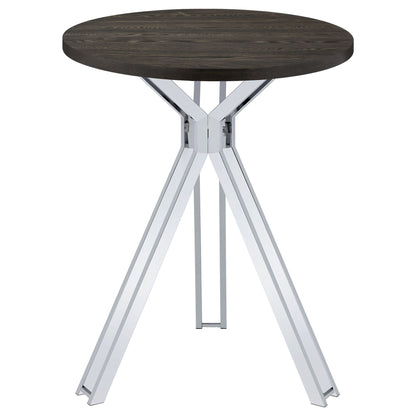 Edgerton - Round Height Bistro Bar Table - Dark Oak