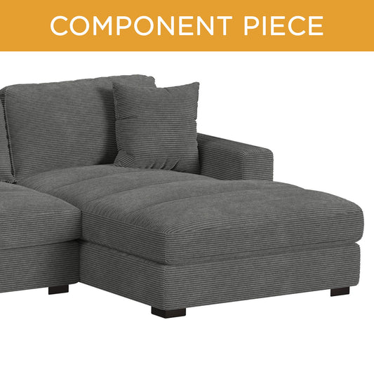 Arizona - Modular RHF Chaise With 1 Pillow 20" - Steno Charcoal