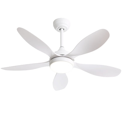 42" Ceiling Fan With Remote Control, DC Reversible Motor, 6 Speeds, 3Cct LED Light - White