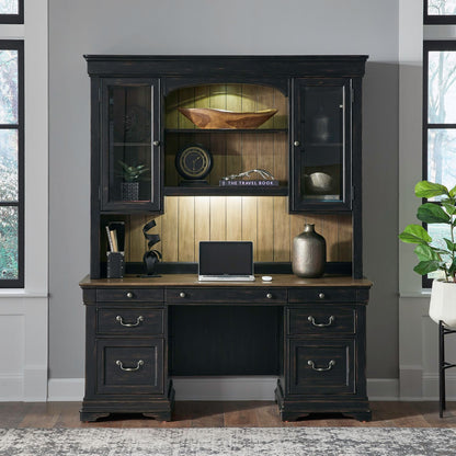 Meritage - Credenza & Hutch - Black