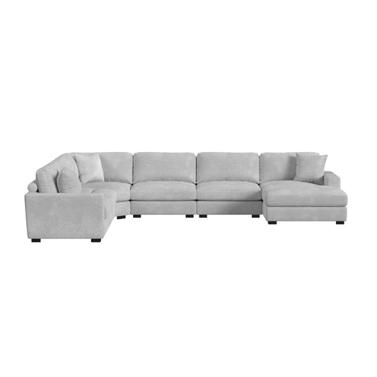 Arizona - Modular RHF Chaise With 1 Pillow 20" - Steno Stone