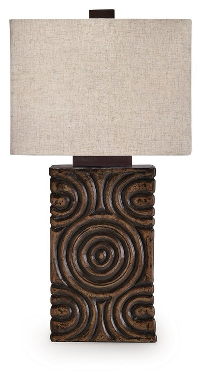 Heathbury - Paper Table Lamp - Antique Brown