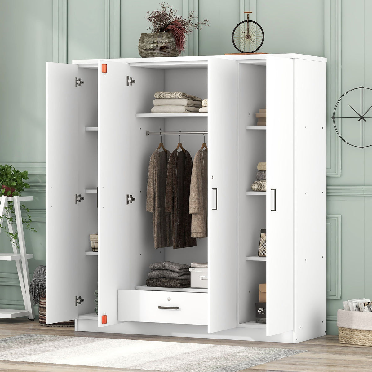 4 Door Wardrobe With 1 Drawer