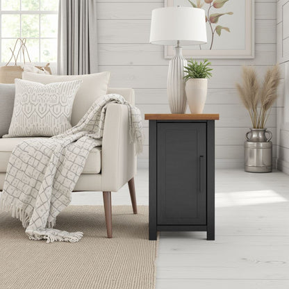 Chairside Table - Black / Whiskey