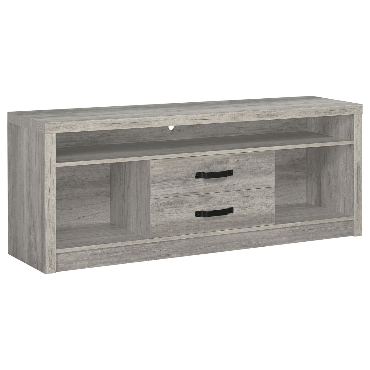 Bergeron - 2 Drawer TV Stand - Driftwood