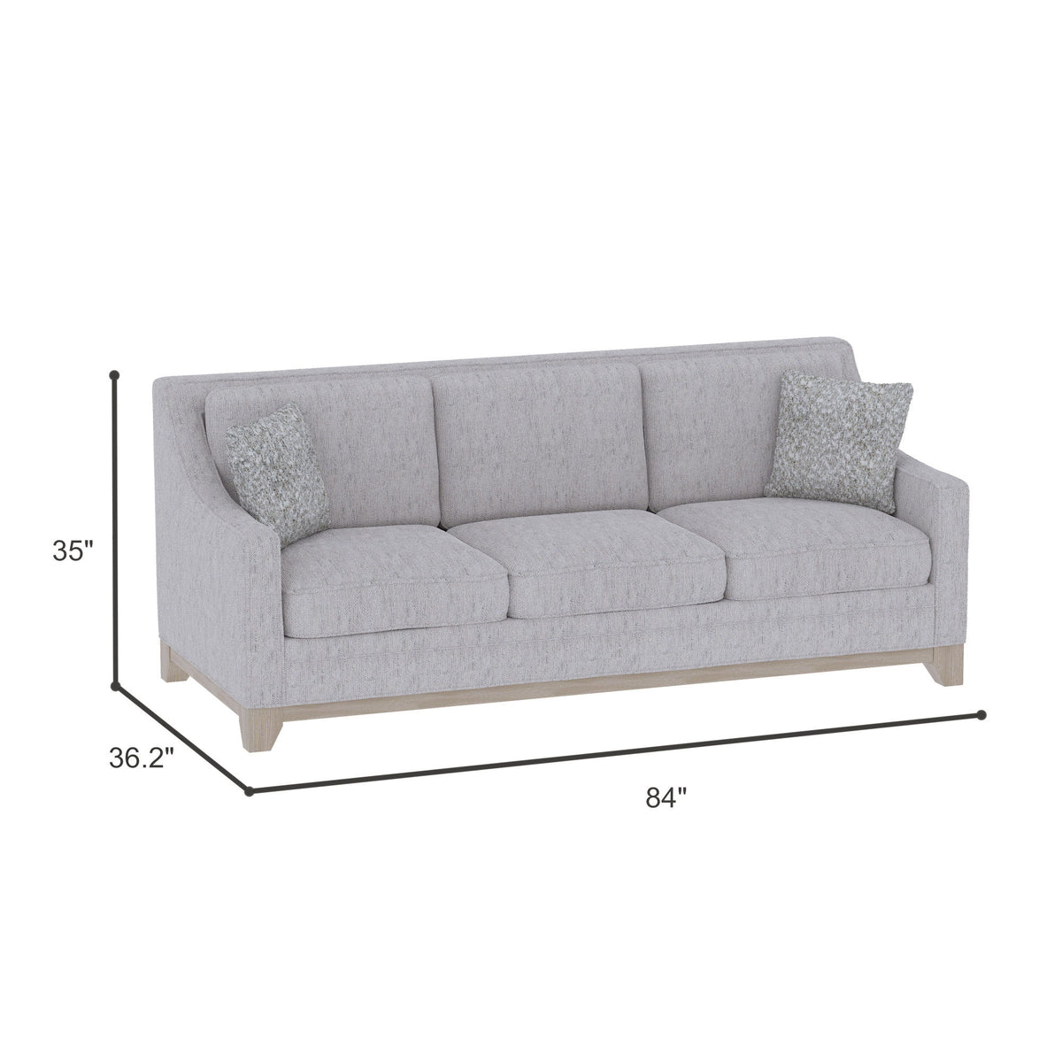 Sofa With Casual Accent - Gray