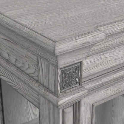 Glenmore - Curio Top With 2 LED Lights - Aged Gray