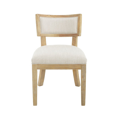 Farmhouse Style Fabric Upholstered Side Dining Chair Set