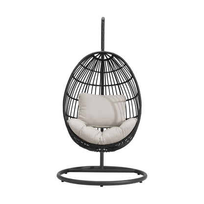 Playa - Swing Egg Chair - Dark Gray / Beige